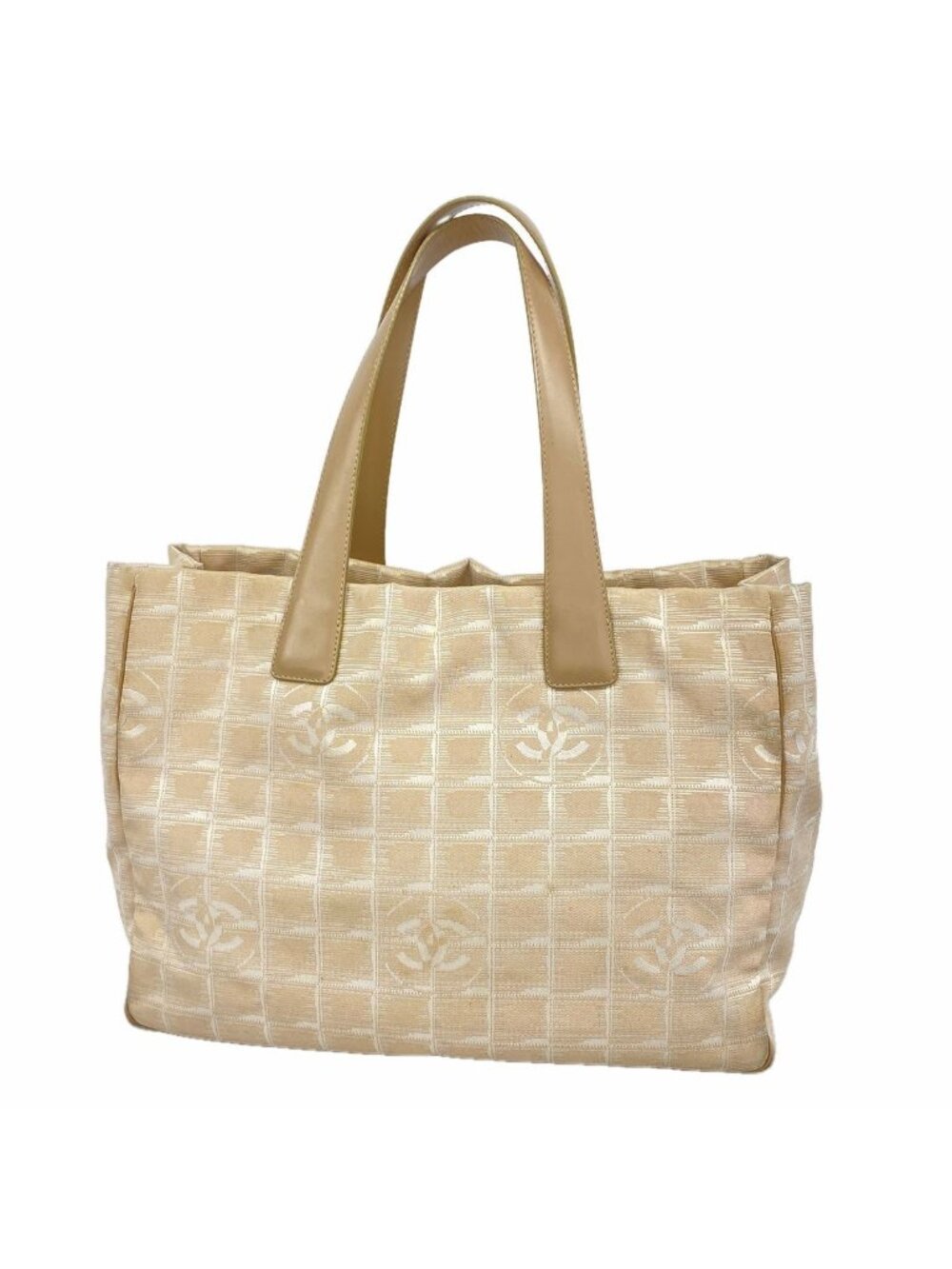 Chanel Tote Bag New Travel Nylon Beige Gold